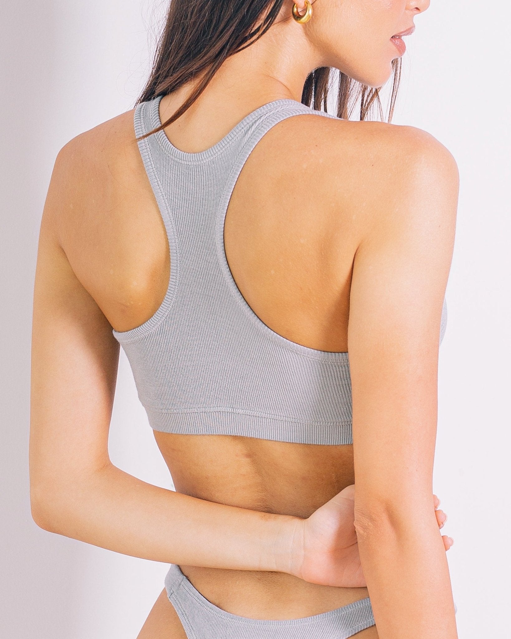 Soutien-gorge de sport côtelé - Sous-vêtements en bambou