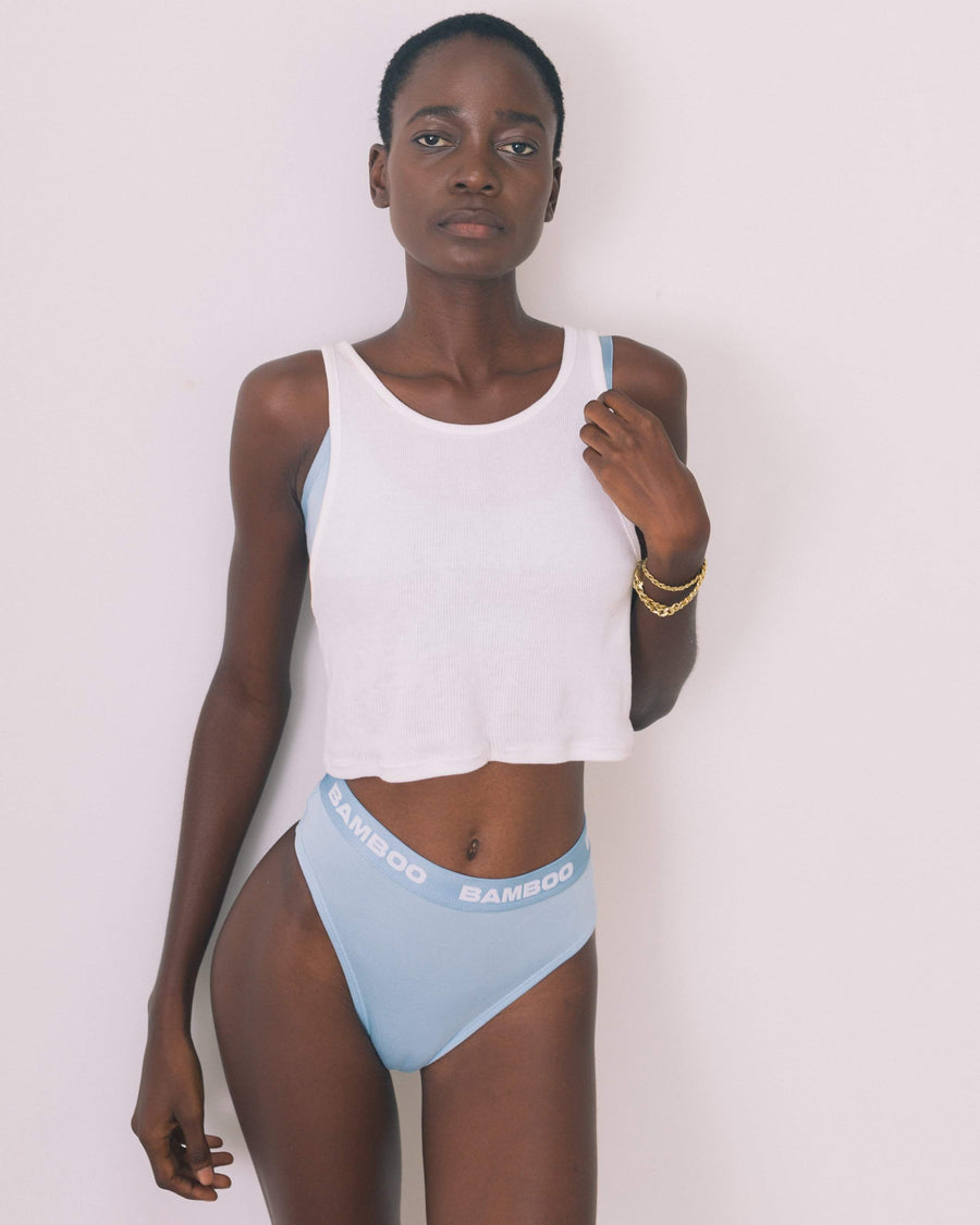 Culotte bikini haute coupe Unicolor-Bamboo Underwear-L,M,S,Underwear,XS